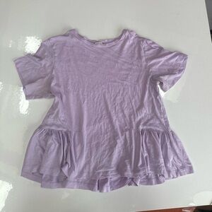 Aritzia Peplum Top Tee Large